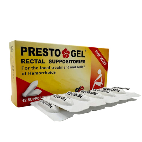 PRESTO GEL Свечи - Средство от боли, отека, зуда, дискомфорта в области ануса и лечение трещин за секунды