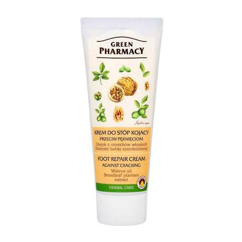 Green Pharmacy - Crack-Healing Foot Cream. Walnut Oil, Psyllium Broadleaf Extract, 75 ml